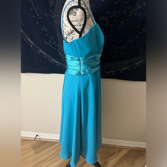 CHICA Turquoise Satin Cocktail Dress – XL - Picture 4 of 7